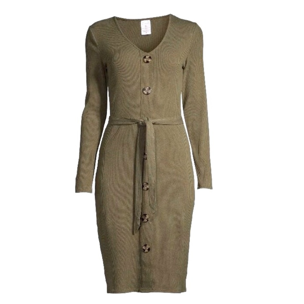 No Boundaries Green Bodycon Dress Size 11-13